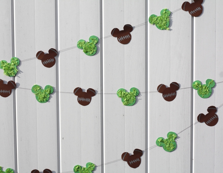 DIY Mickey Football Banner for Your Big Game Party // Inspired By Dis