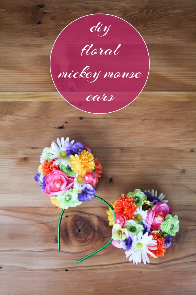 DIY Floral Mickey Ears