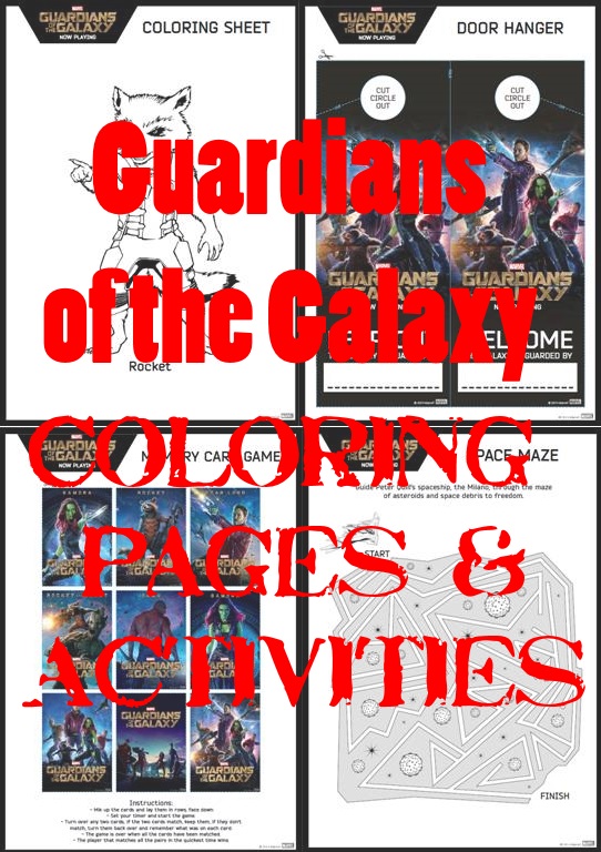 Guardians of the Galaxy Coloring Pages and Activities