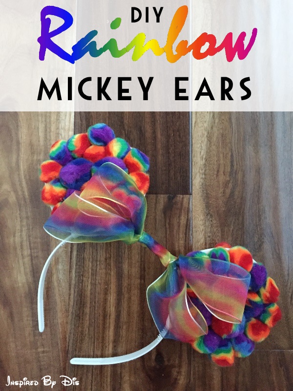 DIY Rainbow Mickey Ears