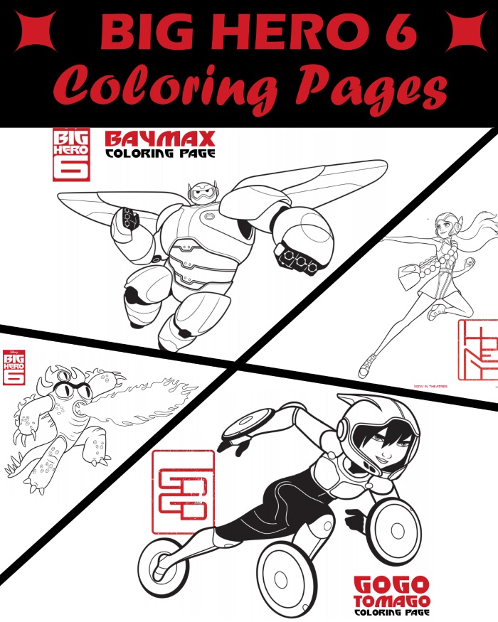 BIG HERO 6 Printable Coloring Pages