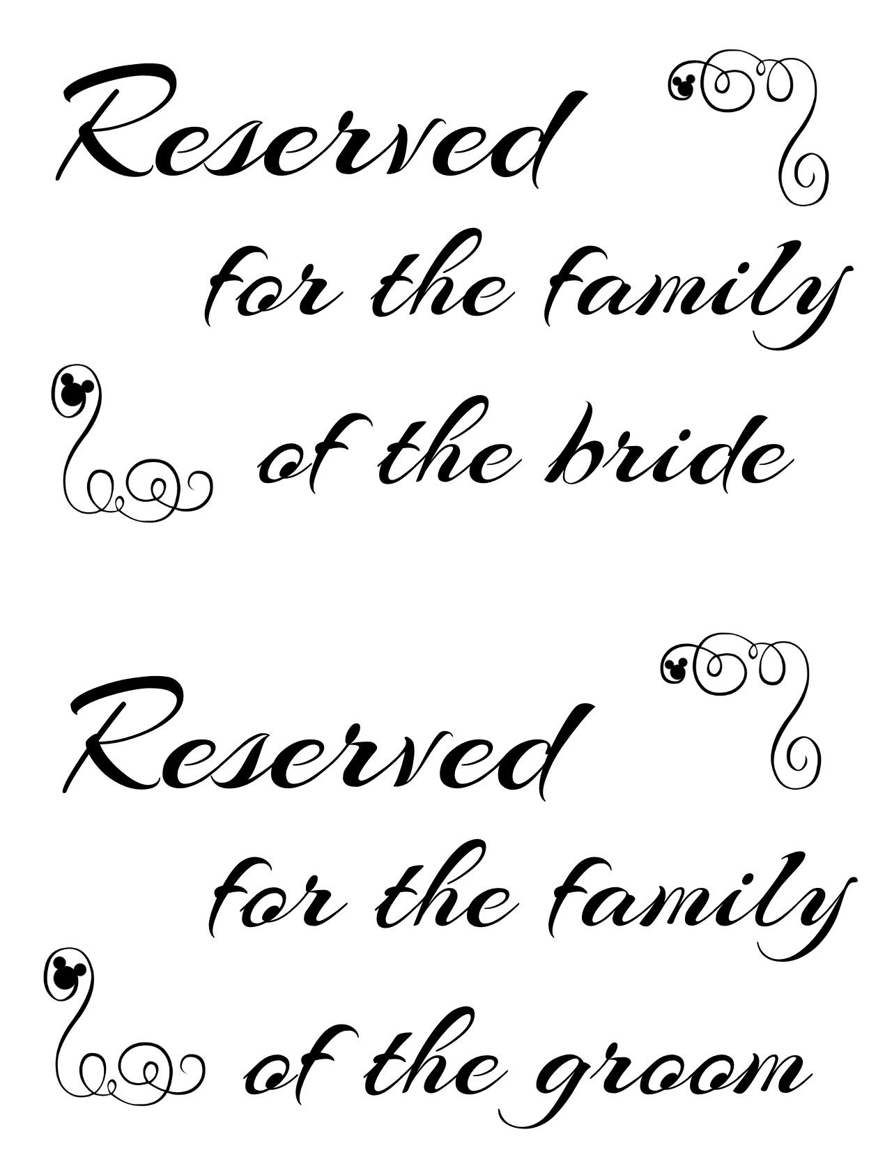 Find Your Seat Wedding Sign Template, Flair Calligraphy