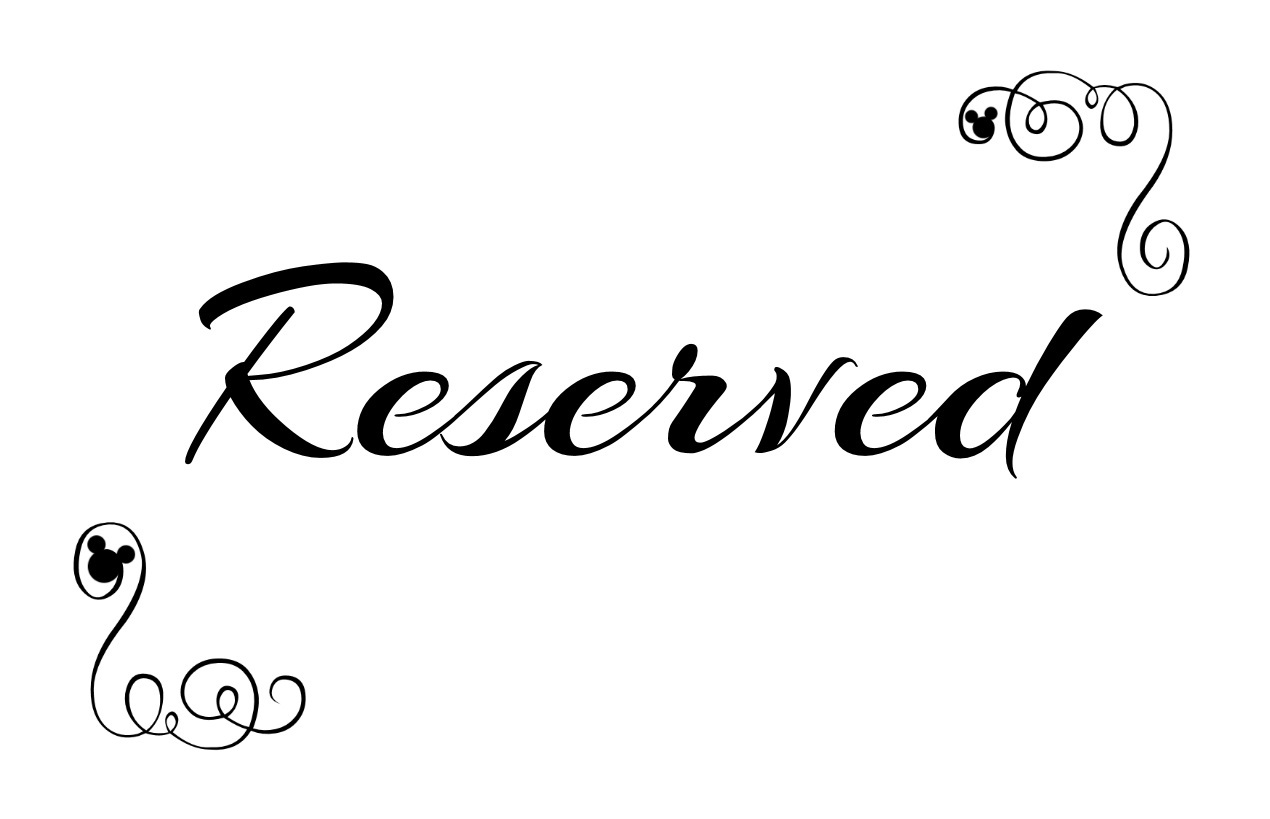 printable reserved sign