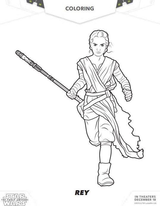 STAR WARS: THE FORCE AWAKENS Coloring Pages and Activity Sheets