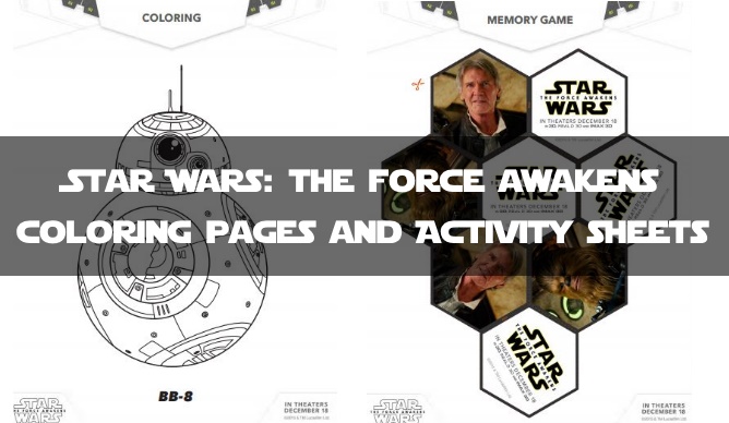 STAR WARS: THE FORCE AWAKENS Coloring Pages and Activity Sheets