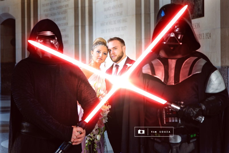 The Force is Strong with this Star Wars Fantasy Wedding Photo Shoot // Tim Souza Photography