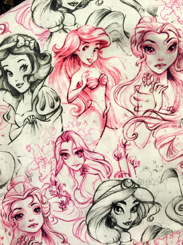 Sale 100% Cotton Disney Princess Fabric Material For Clothes Sew Girls  Dress Home Textile Princess Fabric For DIY Quilting