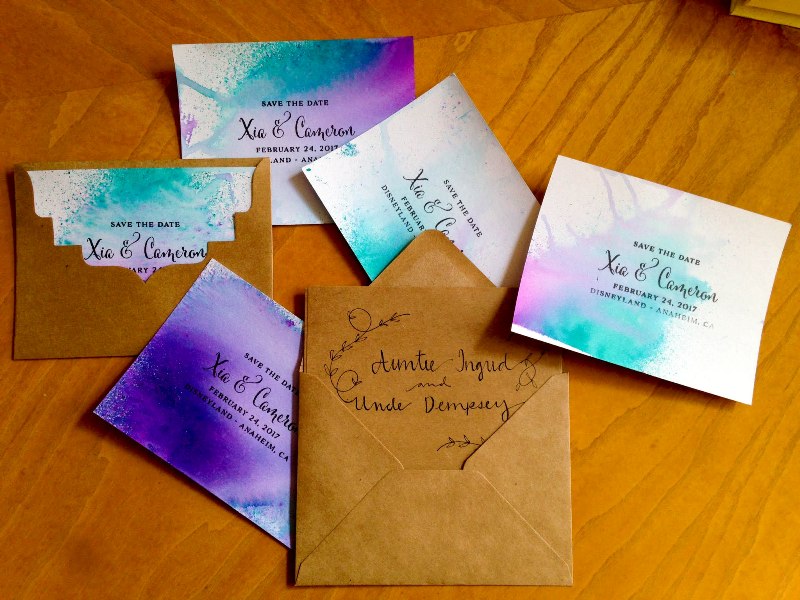 Diy Fantasmic Inspired Watercolor Save The Date Cards This Fairy Tale Life