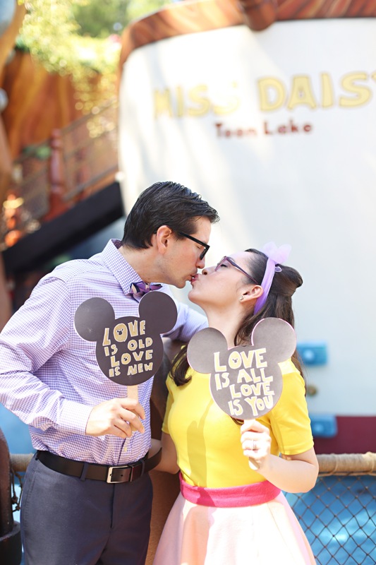 Hope and Mike's Retro Anniversary Shoot During Disneyland 60 - This ...