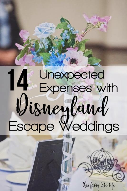 14 Unexpected Expenses with Disneyland Escape Weddings