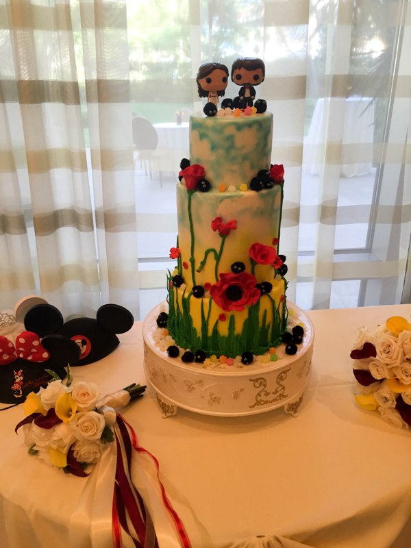 Molly and Evan's Colorful DisneyBound Disneyland Wedding
