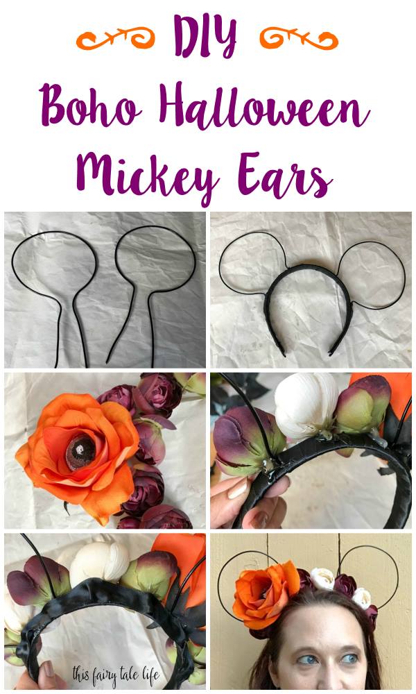 DIY Boho Halloween Mickey Ears
