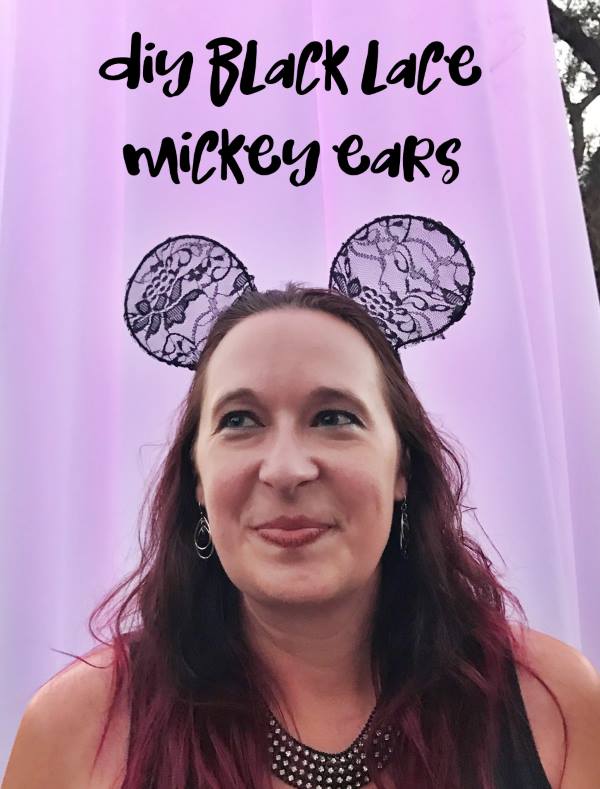 DIY Black Lace Mickey Ears