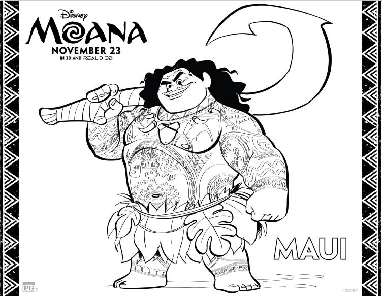 MOANA Coloring Pages and Printables!