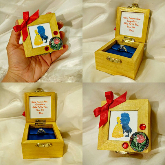 Say "Yes" to these Cute Custom Disney Engagement Ring Boxes