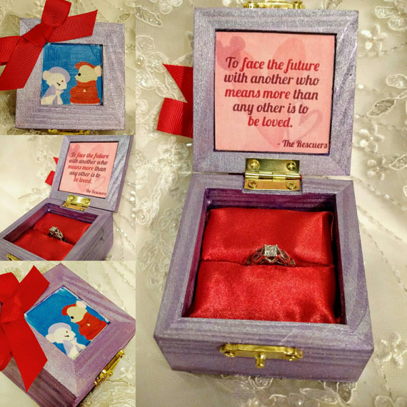 Say "Yes" to these Cute Custom Disney Engagement Ring Boxes