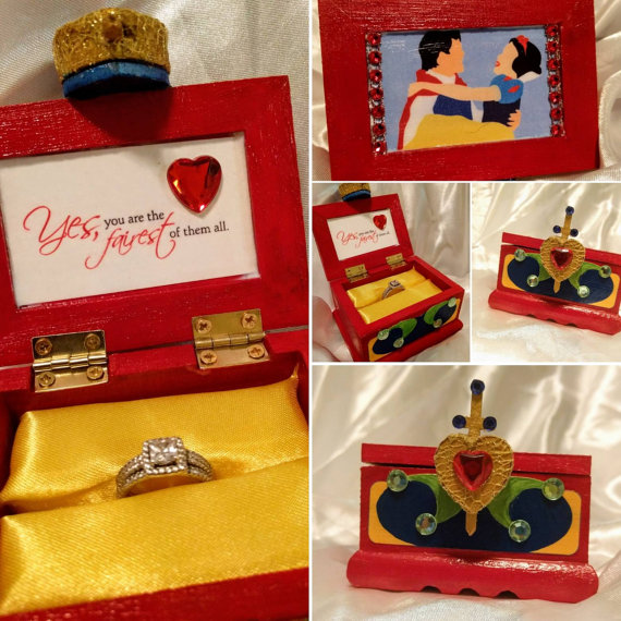 Say "Yes" to these Cute Custom Disney Engagement Ring Boxes