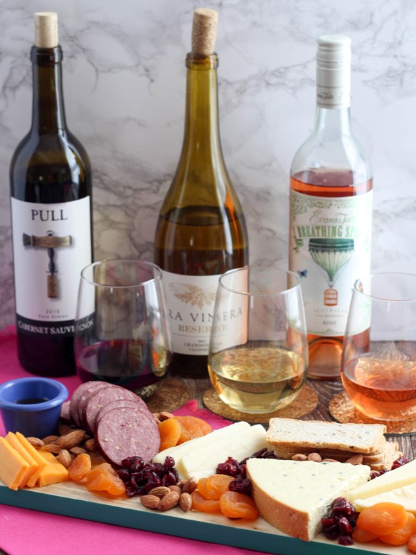 Make Your Own Red, White, and Rosé Wine Tasting and Cheese Board