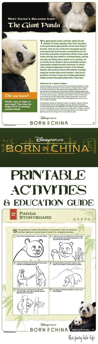 BORN IN CHINA Printable Activities and Educator's Guide