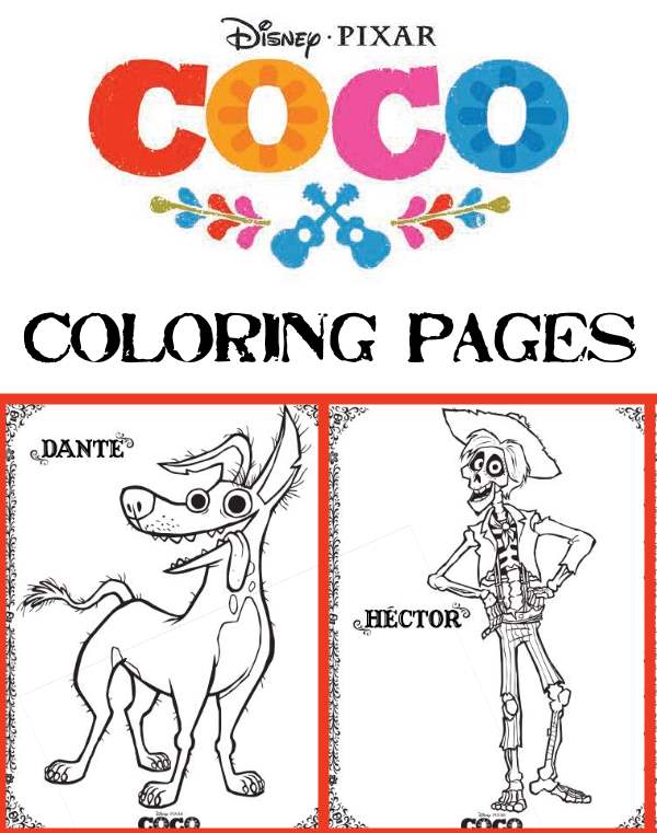 coco coloring pages for kids