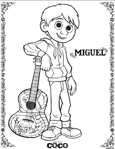 COCO Coloring Pages and Activities