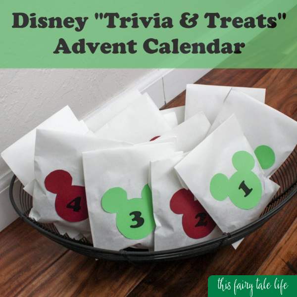 DIY "Trivia and Treats" Mickey Advent Calendar