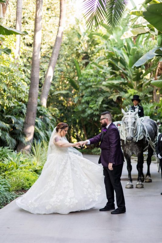 Alexis and Garrett's Ultraviolet Disneyland Wedding with Elegant Star Wars Details
