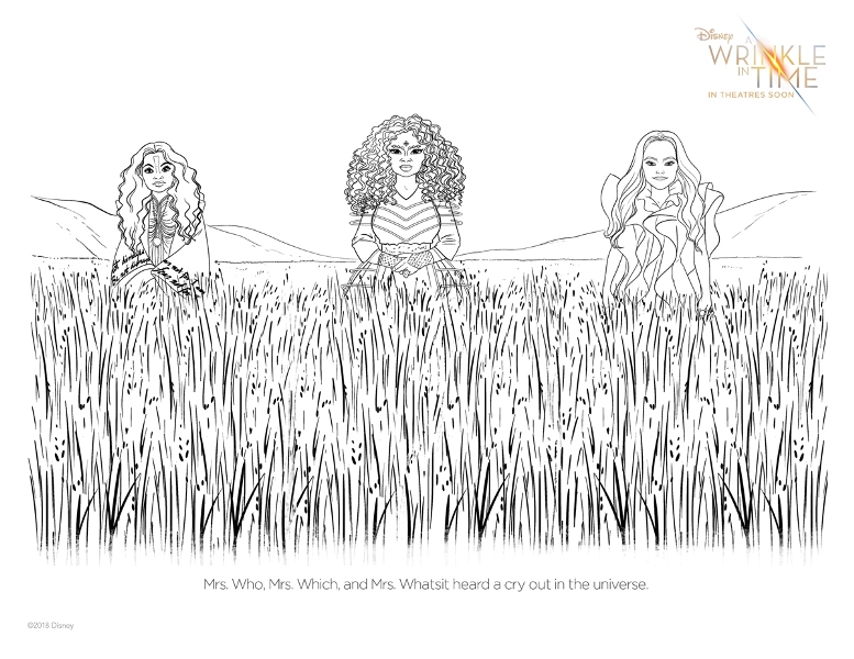 A WRINKLE IN TIME Coloring Pages and Activities
