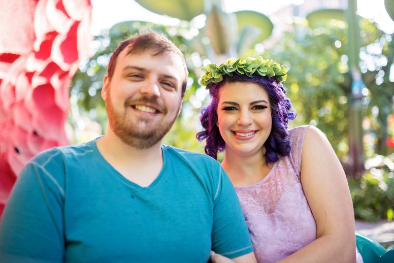 Adorable Flik and Atta Disneybound Anniversary Session at A Bug's Land // White Rabbit Photo Boutique