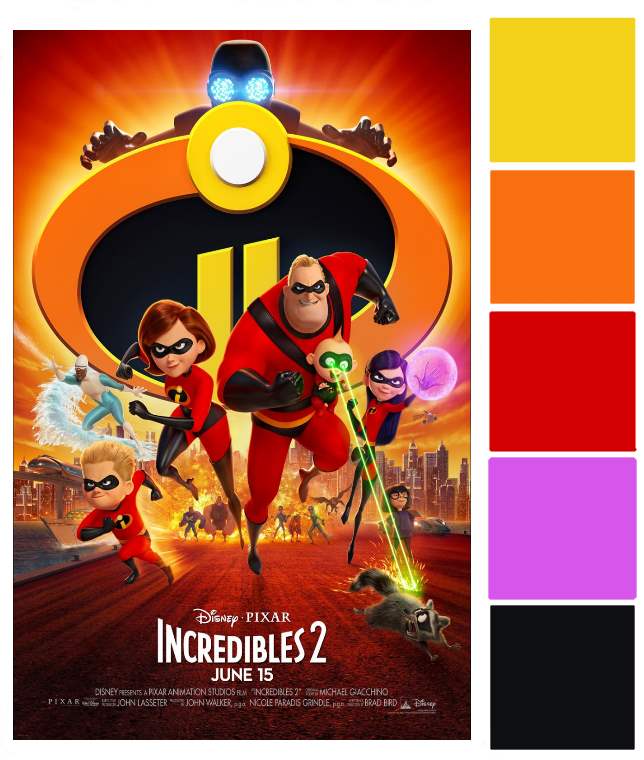 INCREDIBLES 2 Wedding Inspiration and Poster Palette