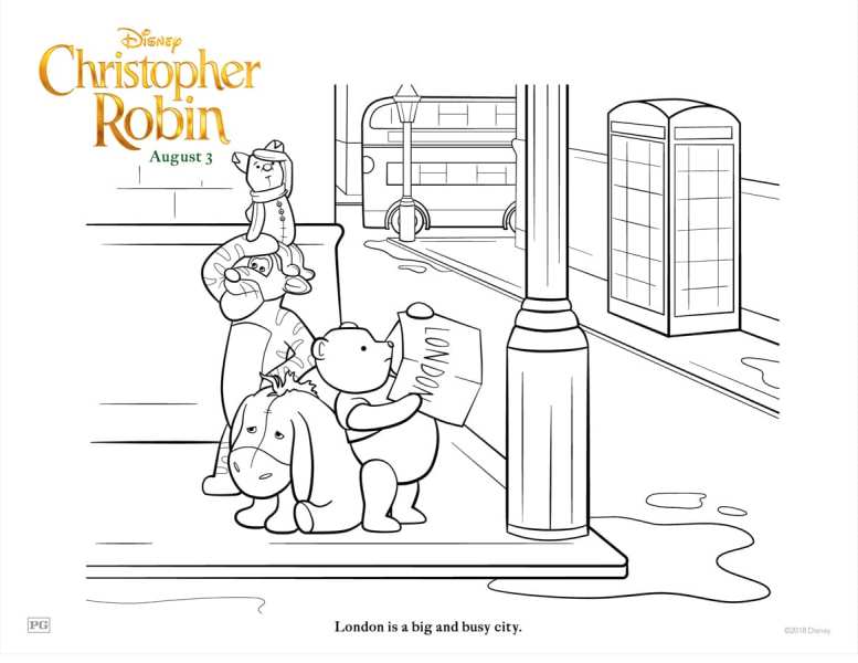 CHRISTOPHER ROBIN Coloring Pages and Printable Activities