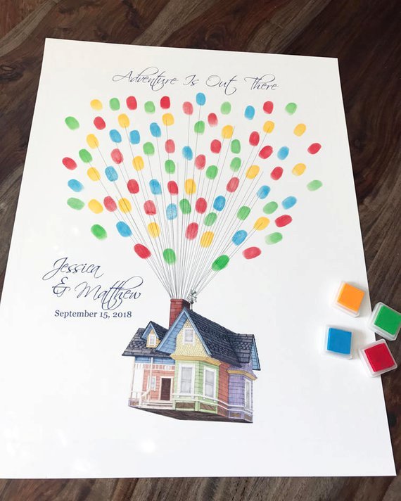 Guestbook Wedding, Alternative Wedding Inspired by up House Disney Wedding  Guestbook, Alternative Guestbook, Wedding, Sign In, up Movie 