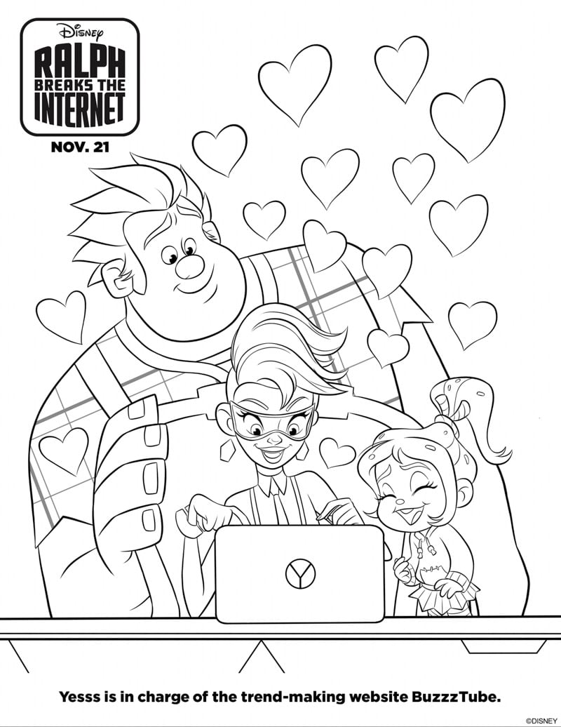 RALPH BREAKS THE INTERNET Coloring Pages and Activities