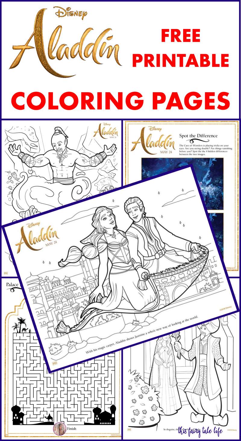 Free ALADDIN Printable Coloring Pages and Activities