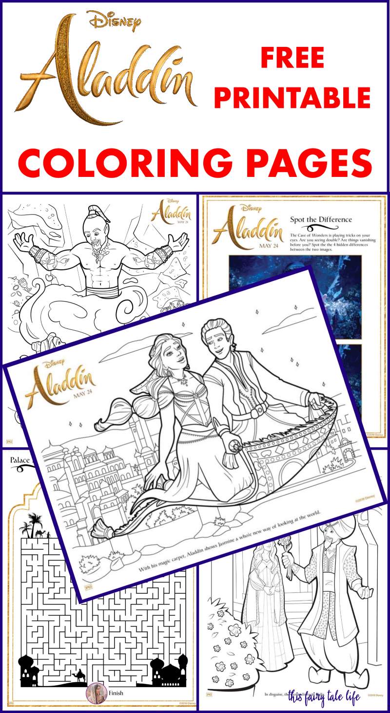 Free Aladdin Printable Coloring Pages And Activities