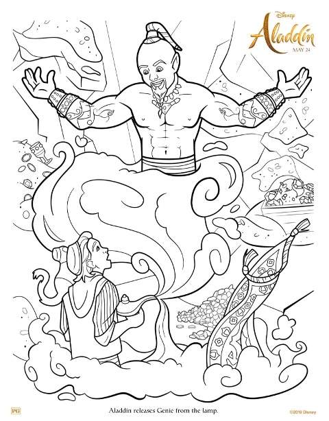 Free ALADDIN Printable Coloring Pages and Activities