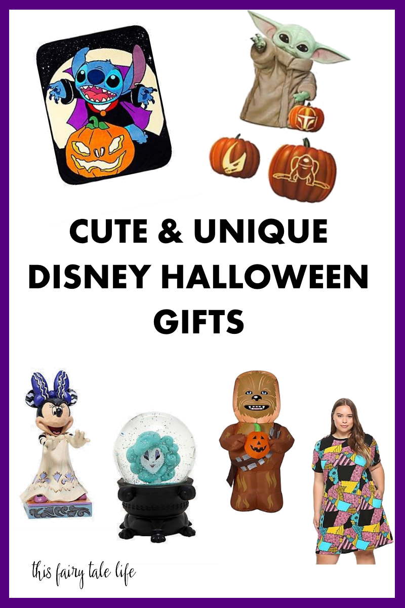 Collage of Disney Halloween merchandise