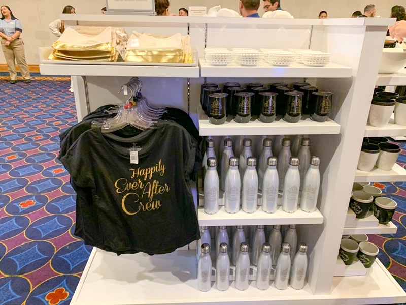 Disneyland Wedding merchandise on display at Showcase
