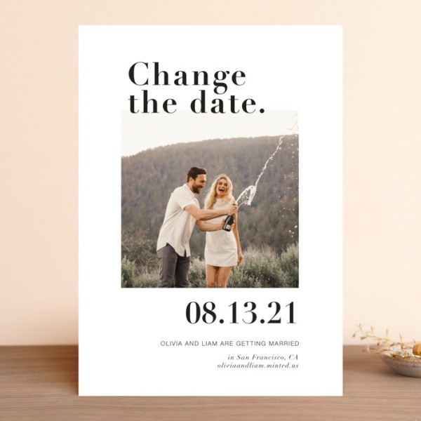 Where to Order "Change the Date" Wedding Announcements 