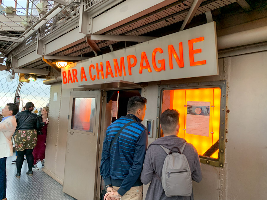 Champagne Bar at the top of the Eiffel Tower