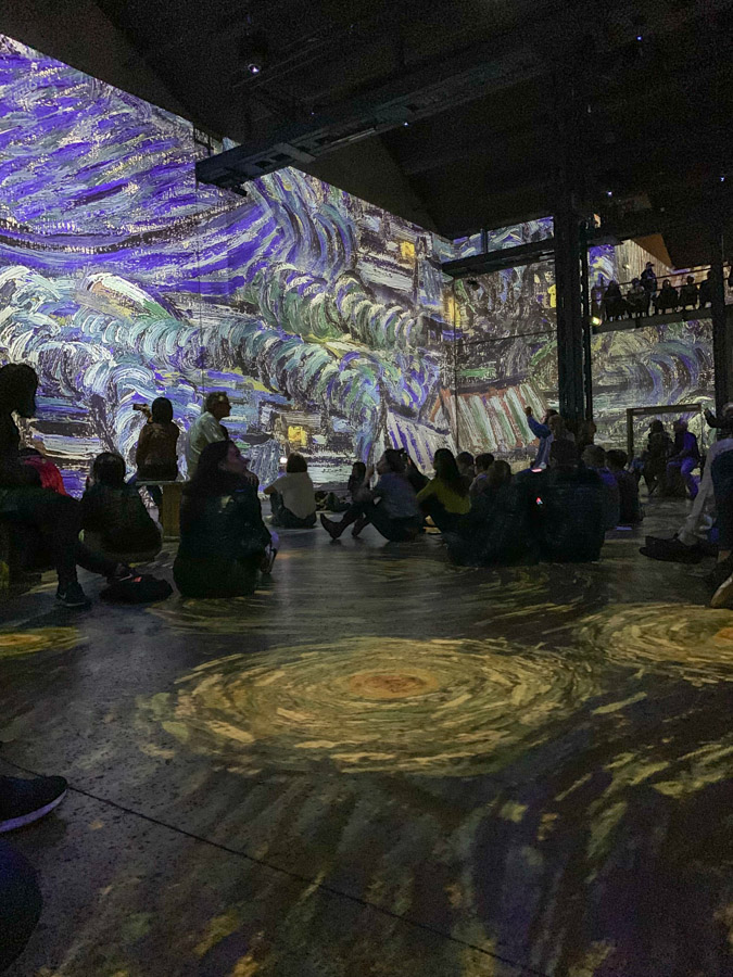 Inside of Atelier des Lumières