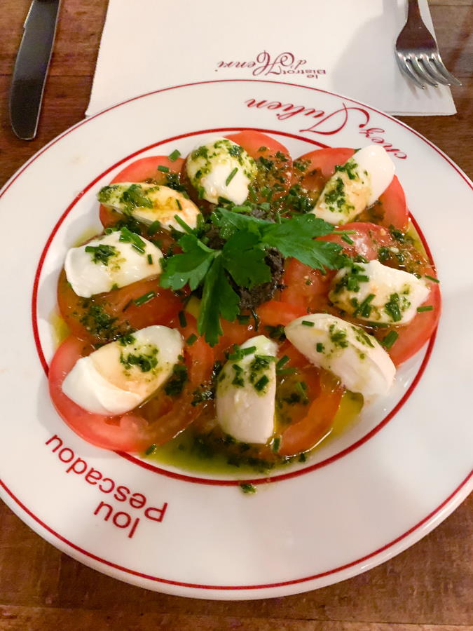 Plate of caprese salad