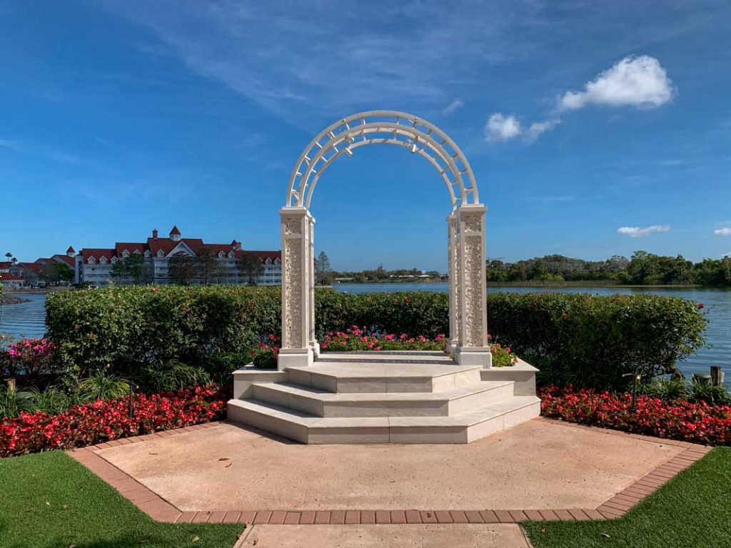 Close up of picture point at disney's wedding pavilion