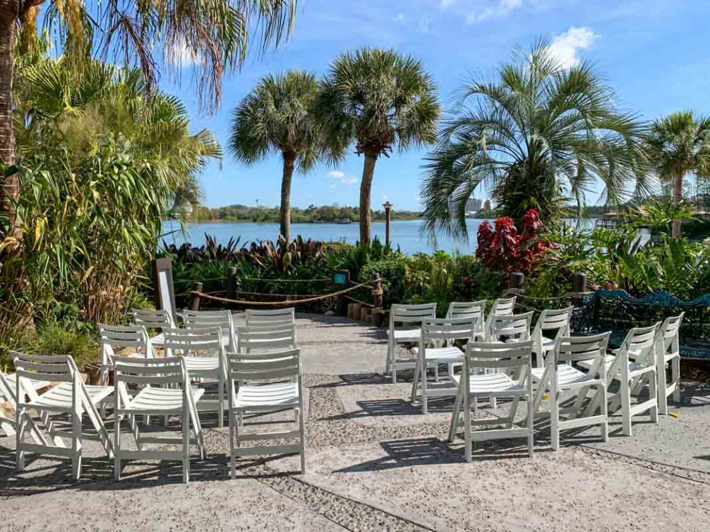 Wedding ceremony location at disney's polynesian resort