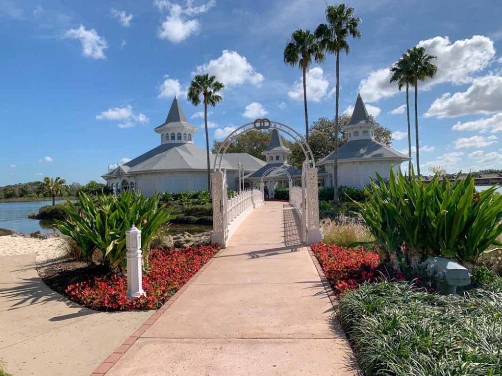 Exterior of the wedding pavilion at disney's grand floridian hotel