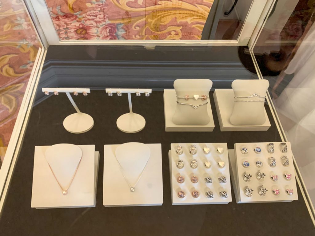 Various pieces of Disney wedding jewelry