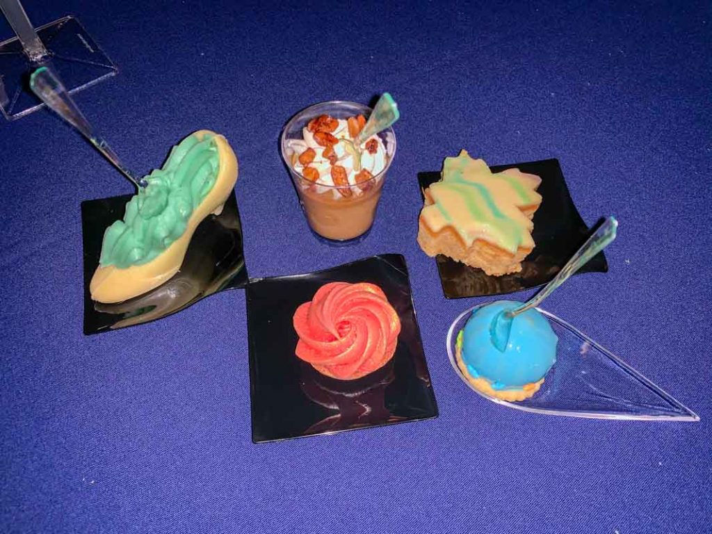 selection of various wedding desserts