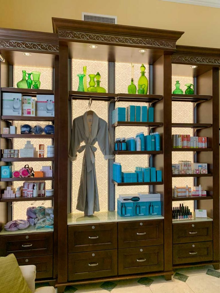 Selection of merchandise available at senses spa