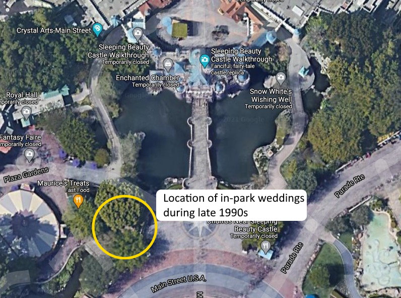 Map of Disneyland castle area