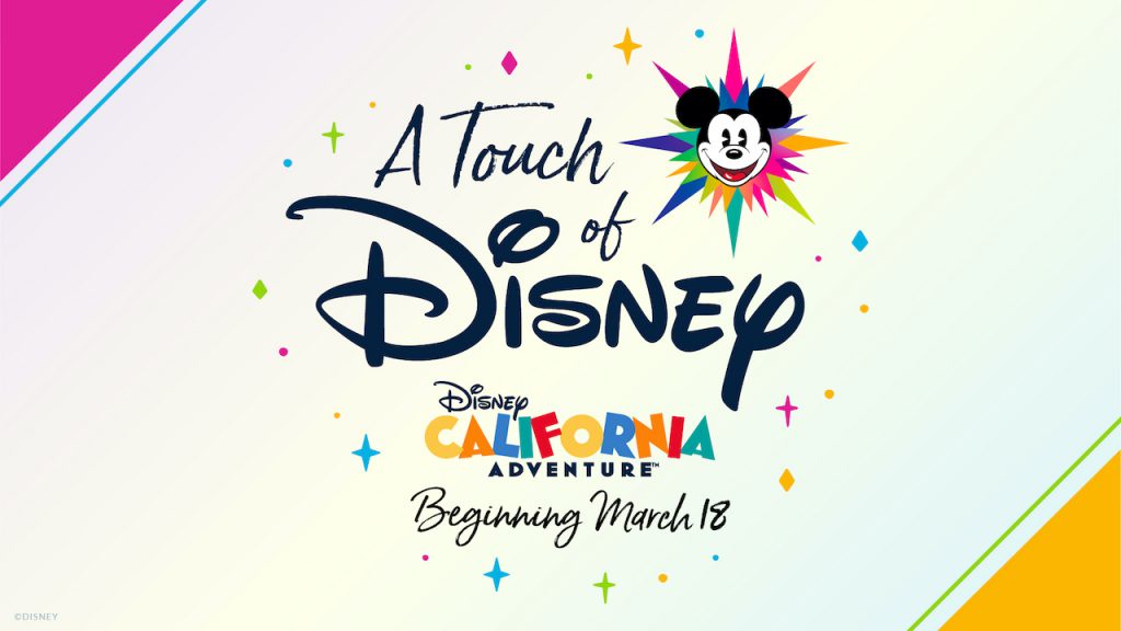 A Touch of Disney logo featuring bright colors and Mickey Mouse face